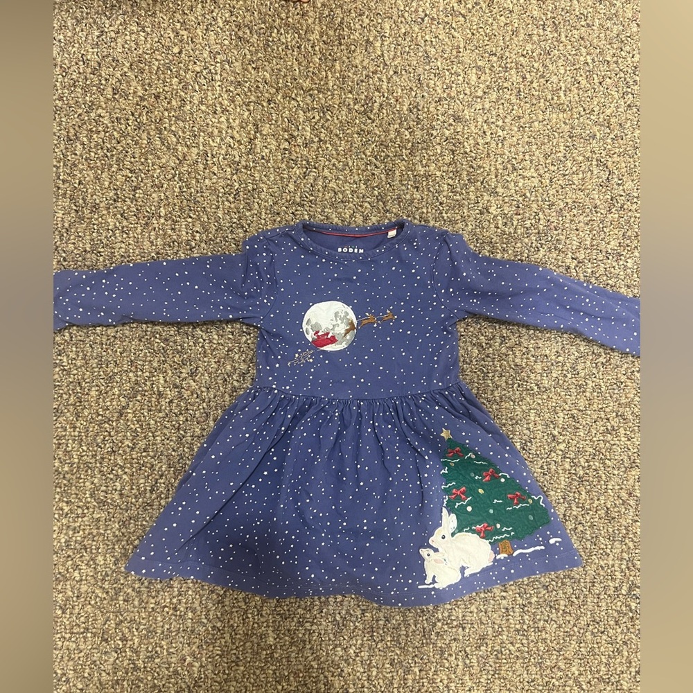 Girls Mini Boden Christmas Dress